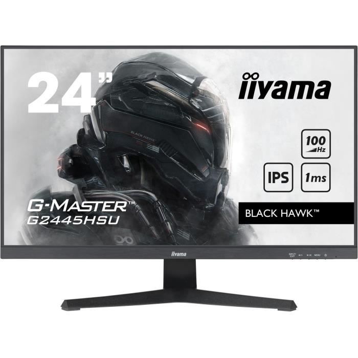 Ecran PC Gamer - IIYAMA - G2445HSU-B1 - 23,8 FHD - Dalle IPS - 1ms - 100Hz - HDMI/DisplayPort / HUB-USB speakers