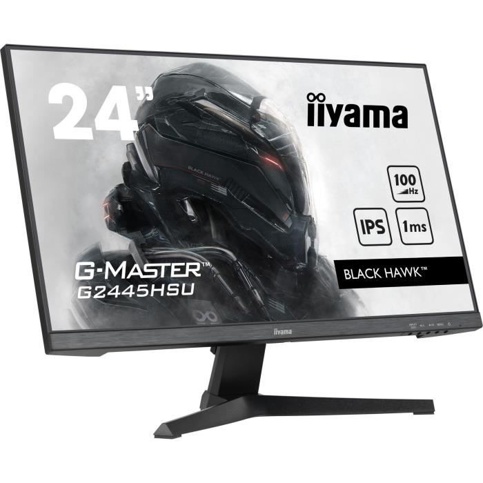 Ecran PC Gamer - IIYAMA - G2445HSU-B1 - 23,8 FHD - Dalle IPS - 1ms - 100Hz - HDMI/DisplayPort / HUB-USB speakers