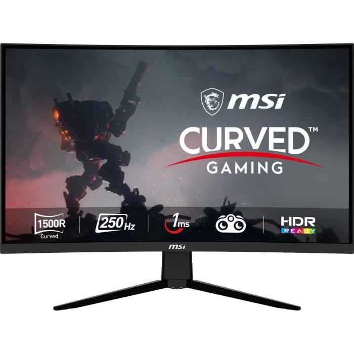 Ecran PC Gamer incurvé - MSI - Optix G32C4X - 31,5 VA FHD 1ms - 250Hz - 2 x HDMI(2.0) - 1 x DP (1.2a) - 1 x DC Jack