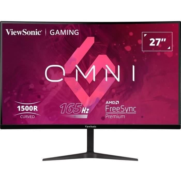 Ecran PC Gamer Incurvé - VIEWSONIC - 27 - VX2718-2KPC-MHD - QHD - Dalle VA - 1 ms - 165 Hz - 2 x HDMI / DisplayPort