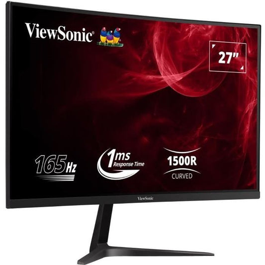 Ecran PC Gamer Incurvé - VIEWSONIC VX2718 - PC - MHD - 27 FHD - Dalle VA - 1 ms - 165Hz - HDMI / DisplayPort