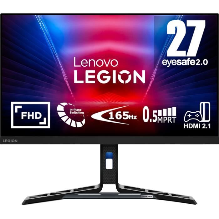 Ecran PC Gamer - LENOVO Legion R27i-30 - 27 IPS FHD 180Hz (OD) - 0,5ms - HDMI 2.1 - DP 1.4 - FreeSync Premium