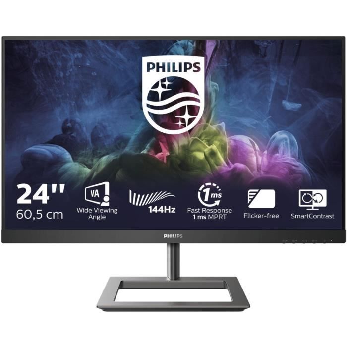 Ecran PC gamer - PHILIPS - 242E1GAJ - 24FHD - 144Hz - Dalle VA - 1 ms - 144Hz - DP/HDMI/VGA - Haut-Parleurs