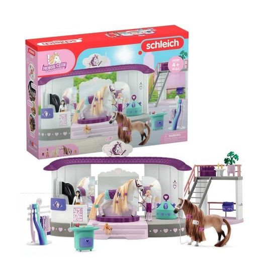 Écurie Schleich Salon de Beauté Sofia’s Beauties avec Accessoires de Pansage et Figurines Schleich Chevaux