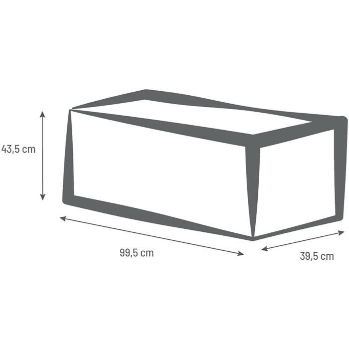 EDA Bac jardiniere Volcania 100 x 40 x 40 cm - 97,6 L - Gris  anthracite - Paloma Tech