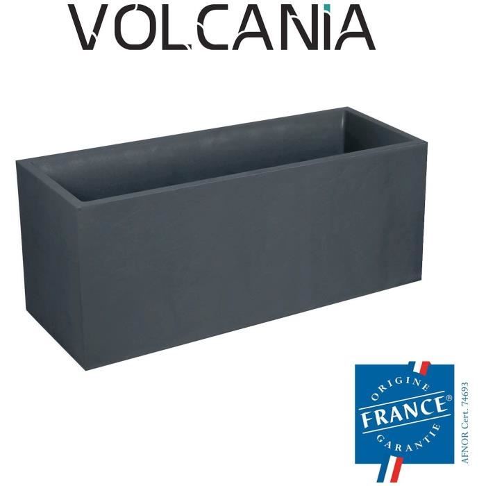 EDA Bac jardiniere Volcania 100 x 40 x 40 cm - 97,6 L - Gris  anthracite - Paloma Tech