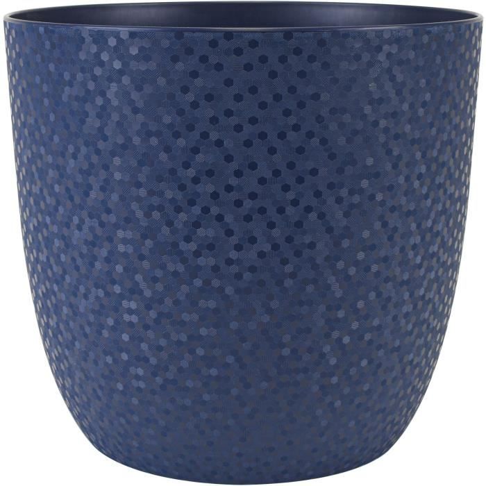 EDA Cache-pot OPALE Ø 29,5 cm - Volume 14,8 L - Bleu profond - Paloma Tech