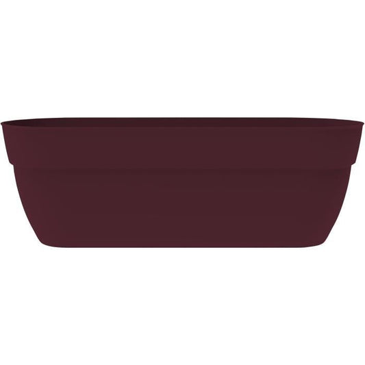 EDA Jardiniere Basse Osaka 38 L - avec Barre Métallique de Renfort - 77,3 x 30,7 x H.25,9 cm - Rouge bourgogne - Paloma Tech