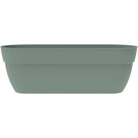 EDA Jardiniere Basse Osaka 38 L - avec Barre Métallique de Renfort - 77,3 x 30,7 x H.25,9 cm - Vert laurier - Paloma Tech