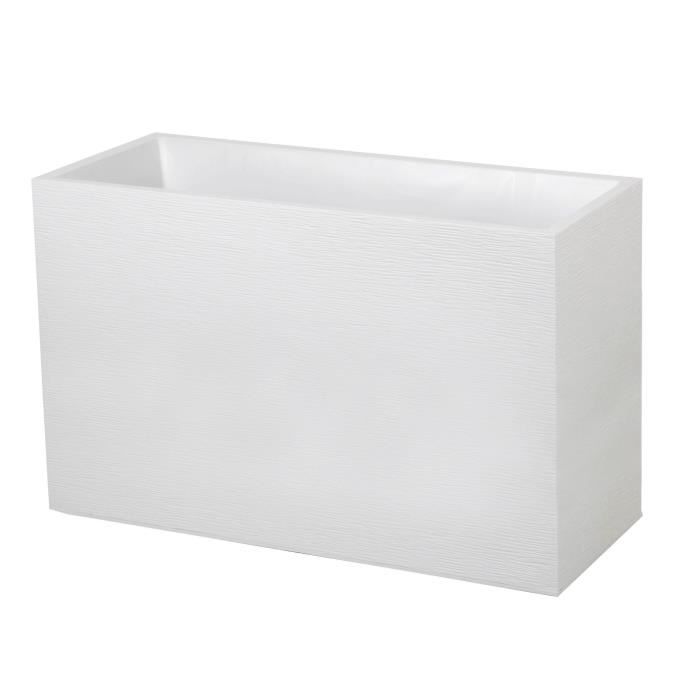 EDA Jardiniere Graphit 99,5x39,5x60cm - Contenance 116L - Blanc cérusé - Paloma Tech