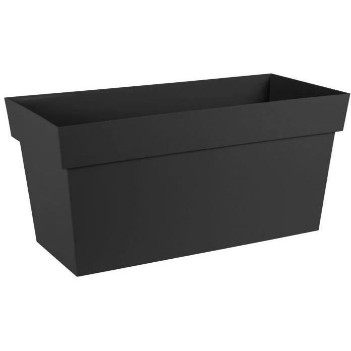 EDA Muret avec roulettes Toscane - 79 x 35 x H 39 cm - 74 L - Noir - Paloma Tech