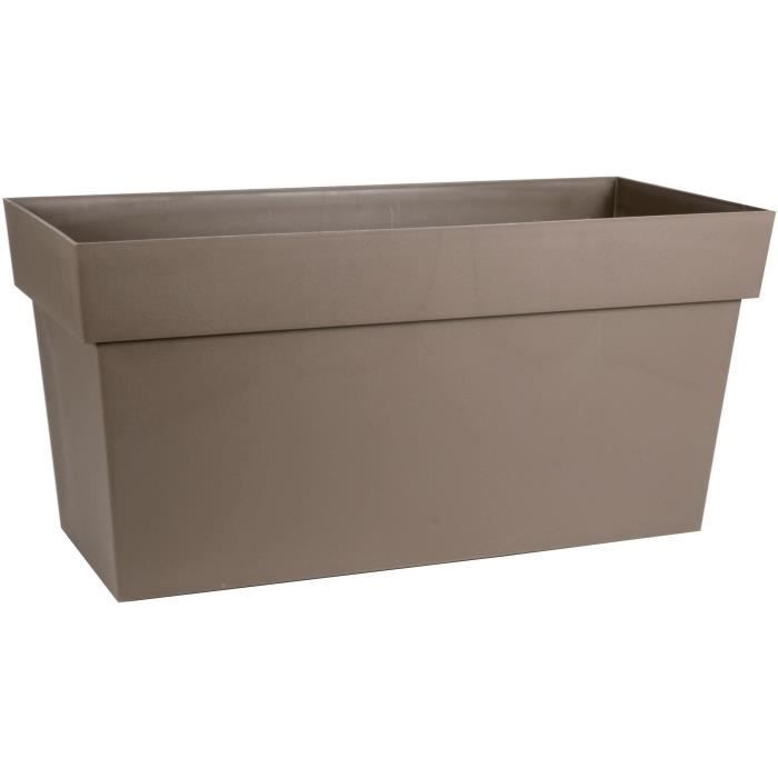 EDA Muret avec roulettes Toscane - 79 x 35 x H 39 cm - 74 L - Taupe - Paloma Tech