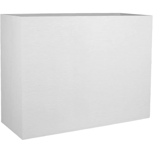 EDA PLASTIQUE Bac a fleurs Muret Loft Graphit - 46 L - 78,5 x 29,5 x 60 cm - Blanc cérusé - Paloma Tech