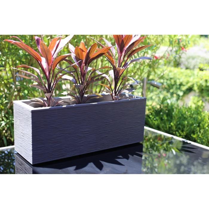 EDA PLASTIQUE Balconniere Graphit Up - 25 L - 59 x 19,5 x 22,8 cm - Gris anthracite - Paloma Tech