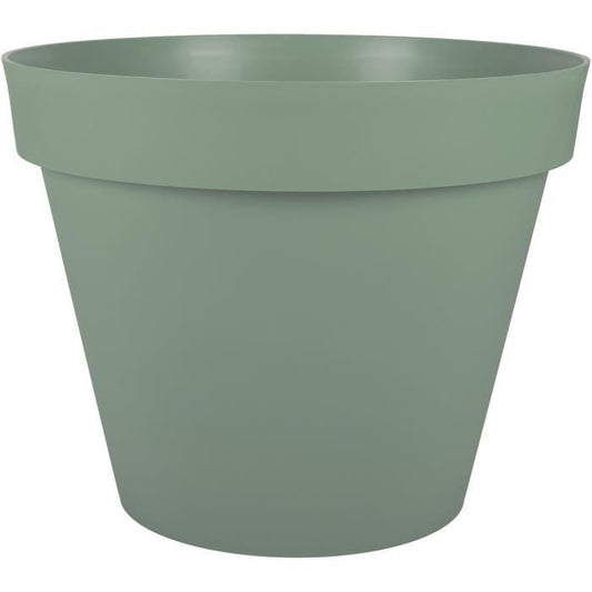 EDA PLASTIQUE - Pot de fleur rond Toscane - Ø 60 x H47 cm - 76 L - Vert laurier - Paloma Tech