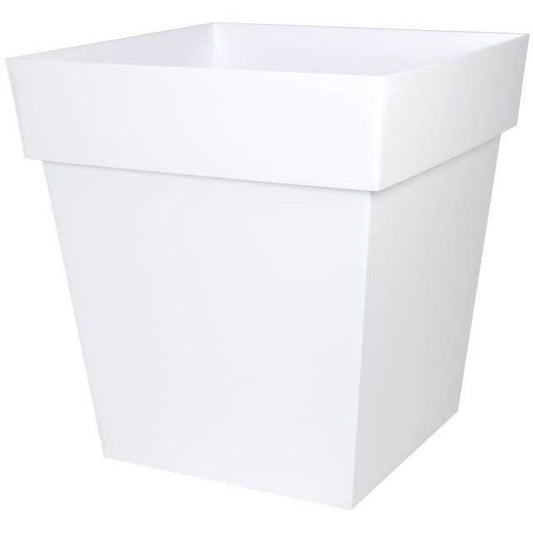 EDA Pot carré Toscane - 50 cm - 87 L - Blanc - Paloma Tech