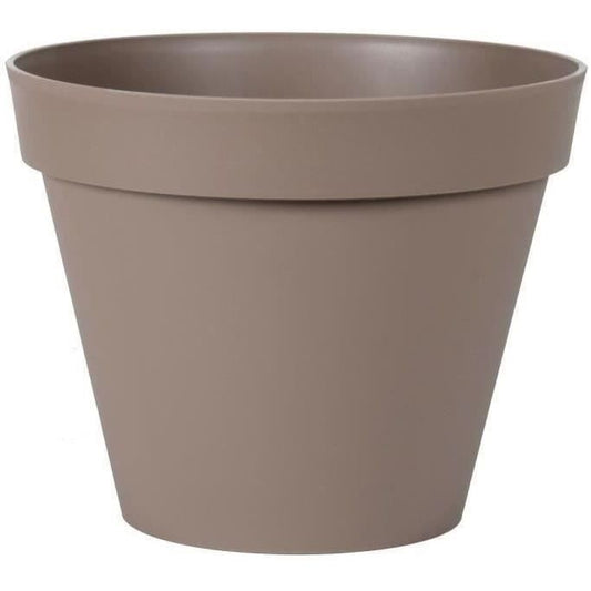 EDA Pot de fleur rond Toscane - Ø 40 x H 32 cm - 23 L - Taupe - Paloma Tech