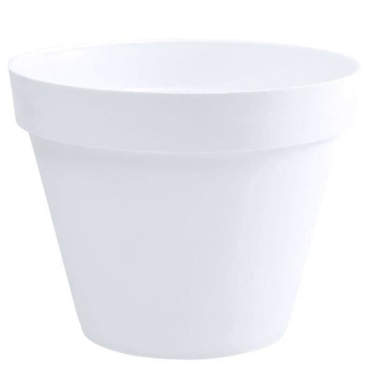 EDA Pot de fleur rond Toscane - Ø 48 x H 40 cm - 43 L - Blanc - Paloma Tech