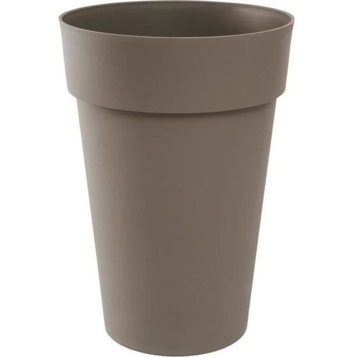 EDA Pot/Vase Toscane haut - Ø 46 x H 65 cm - 67 L - Taupe - Paloma Tech