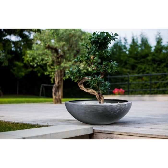 EDA Pot vasque Graphit Ø 59 cm - 39 L - Gris anthracite - Paloma Tech