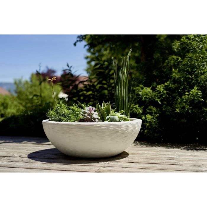 EDA Pot vasque Graphit Ø59cm - Contenance 39L - Blanc cérusé - Paloma Tech