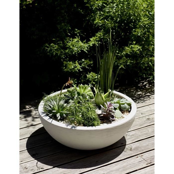 EDA Pot vasque Graphit Ø59cm - Contenance 39L - Blanc cérusé - Paloma Tech