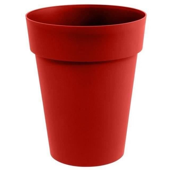 EDA Vase Toscane mi-haut - Ø 44 x 53 cm - 50 L - Rouge rubis - Paloma Tech