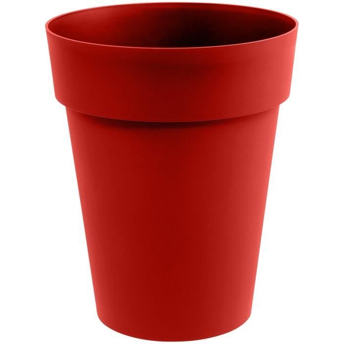 EDA Vase Toscane mi-haut - Ø 44 x 53 cm - 50 L - Rouge rubis - Paloma Tech