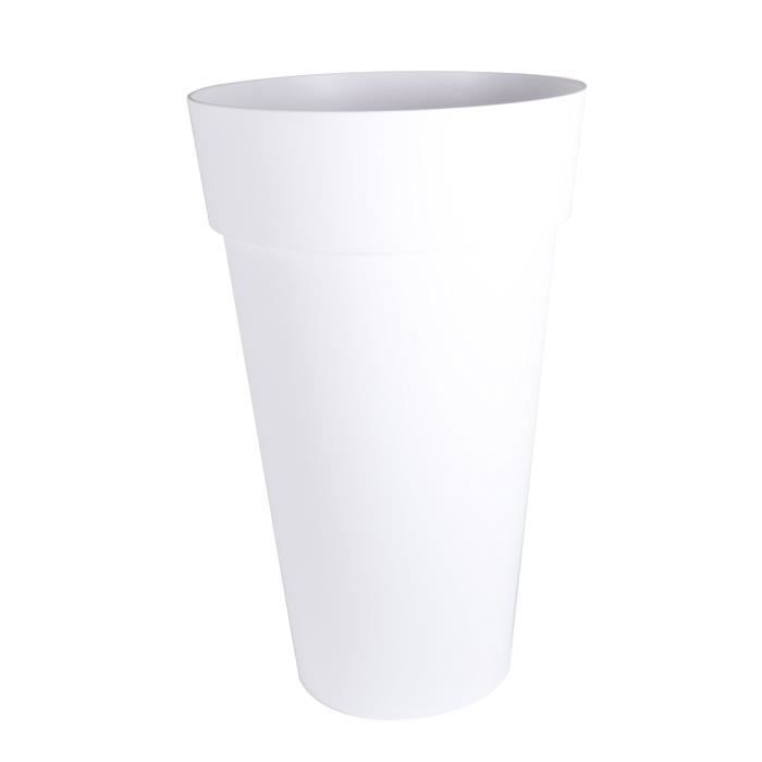 EDA Vase Toscane XXL - Ø 48 x H 80 cm - 90 L - Blanc - Paloma Tech