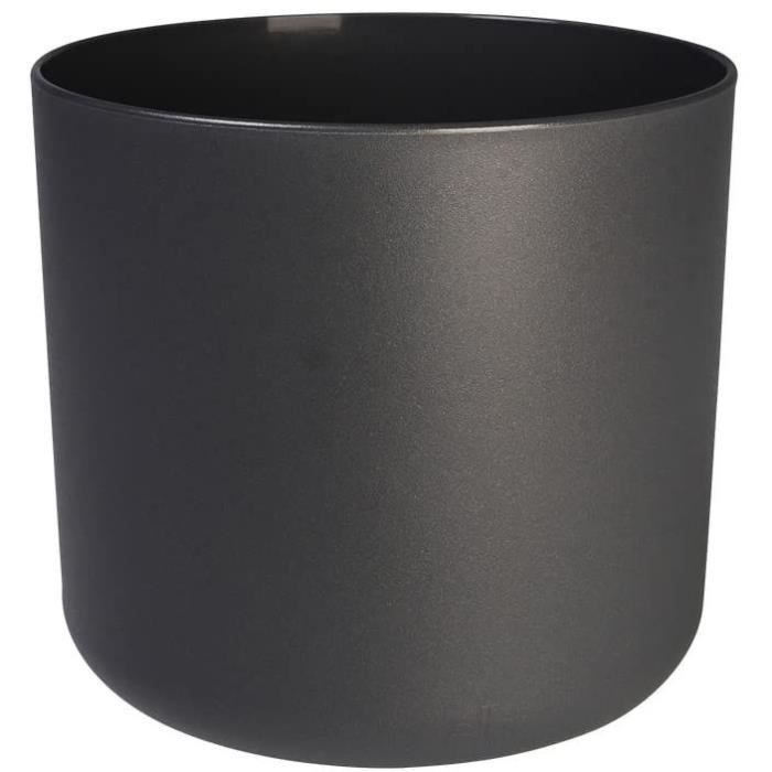 ELHO B.for Soft Pot de fleurs rond 25 - Noir - Ø 25 x H 23 cm - intérieur - 100% recyclé - Paloma Tech