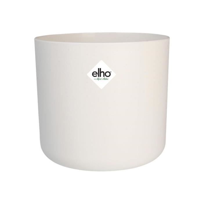 ELHO B.for Soft Pot de fleurs rond 35 - Blanc - Ø 35 x H 32 cm - intérieur - 100% recyclé - Paloma Tech