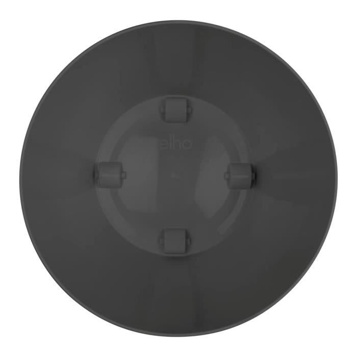 ELHO Brussels Pot de fleurs rond Roues 40 - Noir - Ø 39 x H 37 cm - intérieur - 100% recyclé - Paloma Tech