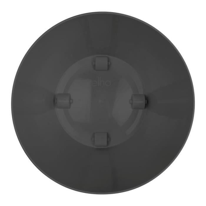 ELHO Brussels Pot de fleurs rond Roues 47 - Noir - Ø 47 x H 44 cm - intérieur - 100% recyclé - Paloma Tech