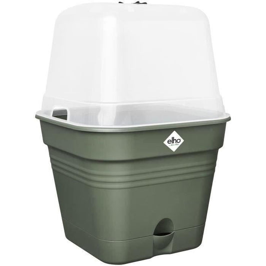 ELHO Green Basics Pot De Cult Car Allin1 30 - Vert - Ø 30 x H 25 cm - culture et récolte - 100% recyclé - Paloma Tech