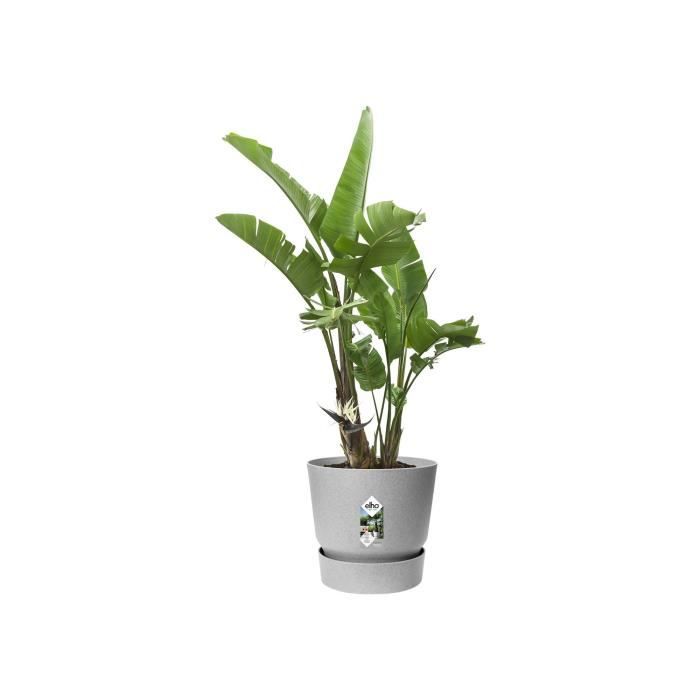 ELHO Greenville Pot de fleurs rondØ 47 x H 44 cm - extérieur - 100 47 - Gris - % recyclé - Paloma Tech