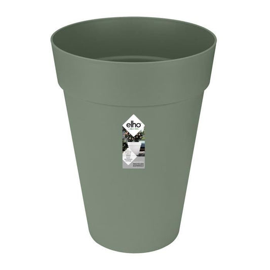 ELHO Loft Urban Pot de fleurs rond Haut 35 - Vert - Ø 34 x H 45 cm - extérieur - 100% recyclé - Paloma Tech