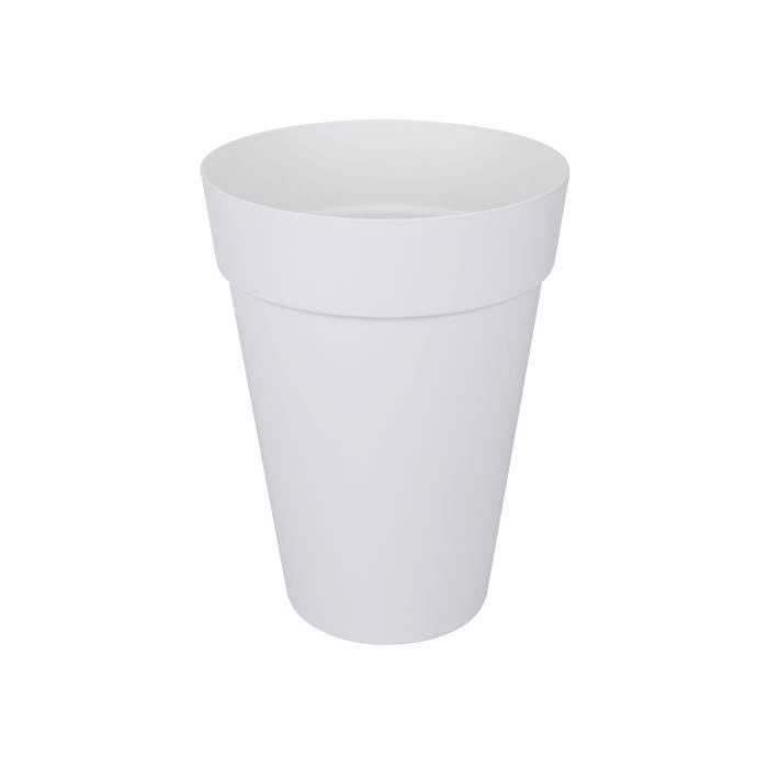 ELHO Loft Urban Pot de fleurs rond Haut 42 - Blanc - Ø 42 x H 56 cm - extérieur - 100% recyclé - Paloma Tech