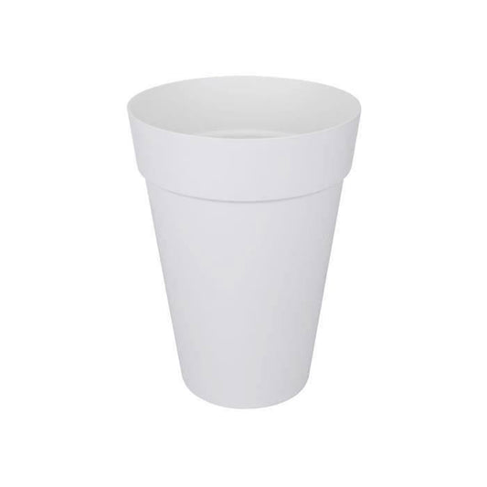 ELHO Loft Urban Pot de fleurs rond Haut 42 - Blanc - Ø 42 x H 56 cm - extérieur - 100% recyclé - Paloma Tech