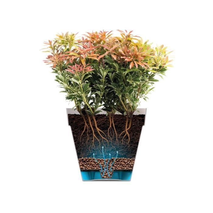 ELHO Loft Urban Pot de fleurs rond Haut 42 - Noir - Ø 42 x H 56 cm - extérieur - 100% recyclé - Paloma Tech