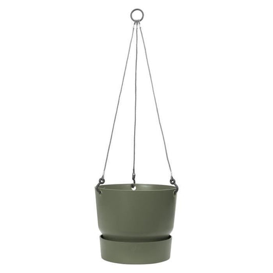 ELHO Pot de fleurs a suspendre Greenville 24 - Extérieur - Ø 23,9 x H 20,3 cm - Vert feuille - Paloma Tech