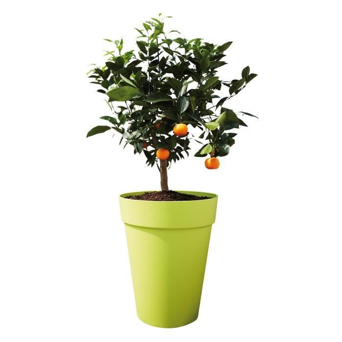 ELHO Pot de fleurs rond haut Loft Urban - Ø 28 cm - Blanc - Paloma Tech