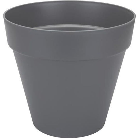 ELHO Pot de fleurs rond Loft Urban - Ø 30 cm - Gris anthracite - Paloma Tech