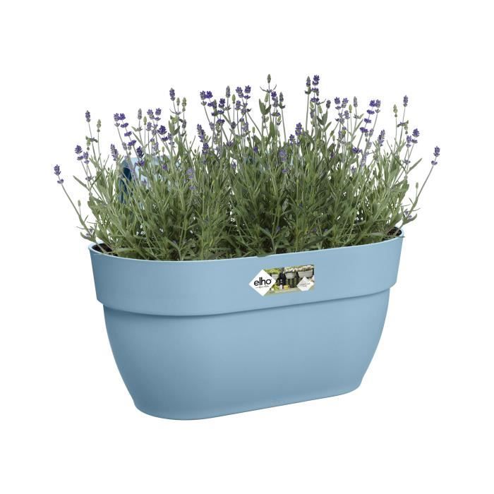 ELHO - Pot de fleurs -  Vibia Campana Easy Hanger Medium - Bleu Vintage - Balcon extérieur - L 24.1 x W 36 x H 26.5 cm - Paloma Tech