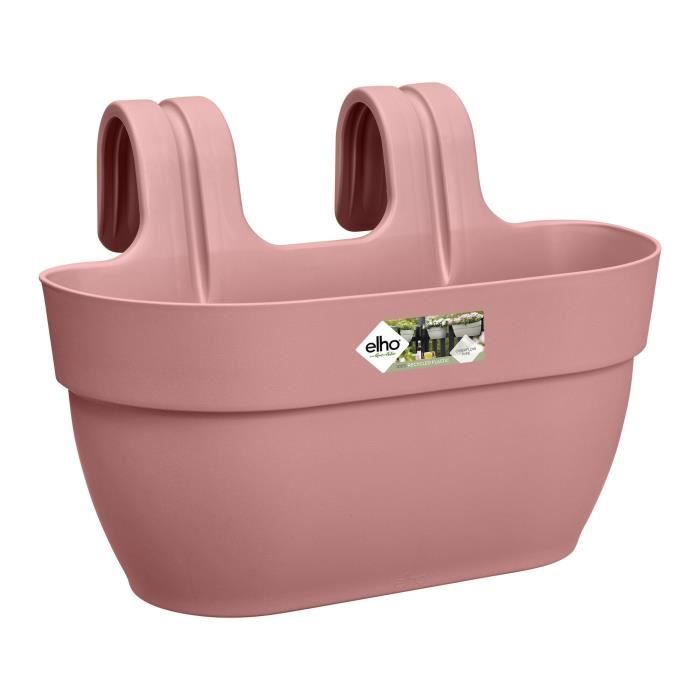 ELHO - Pot de fleurs -  Vibia Campana Easy Hanger Medium - Rose Poussiere - Balcon extérieur - L 24.1 x W 36 x H 26.5 cm - Paloma Tech