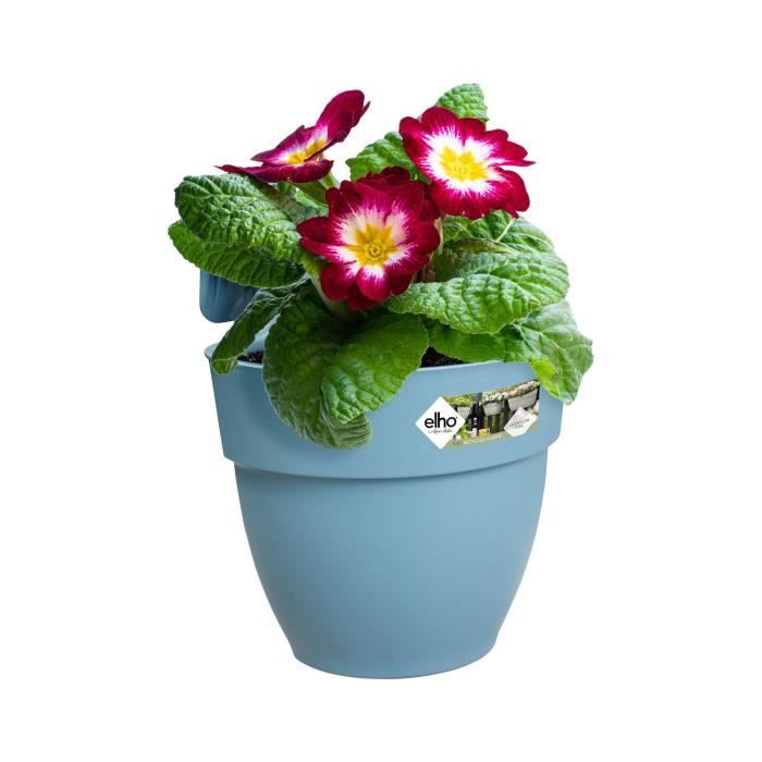 ELHO - Pot de fleurs -  Vibia Campana Easy Hanger Small - Bleu Vintage - Balcon extérieur - L 24.1 x W 20.5 x H 26.5 cm - Paloma Tech