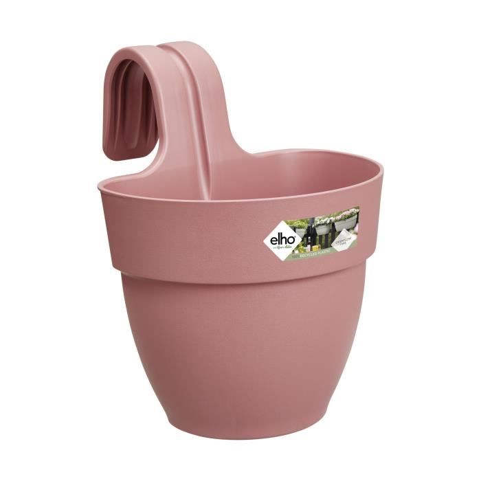 ELHO - Pot de fleurs -  Vibia Campana Easy Hanger Small - Rose Poussiere - Balcon extérieur - L 24.1 x W 20.5 x H 26.5 cm - Paloma Tech