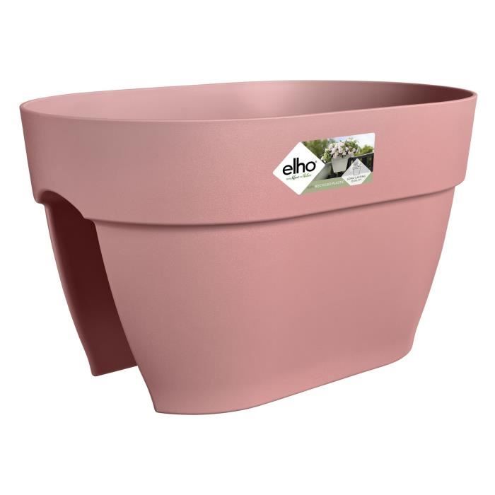 ELHO - Pot de fleurs -  Vibia Campana Flower Bridge 40 - Rose Poussiere - Balcon extérieur - L 26 x W 39 x H 22 cm - Paloma Tech