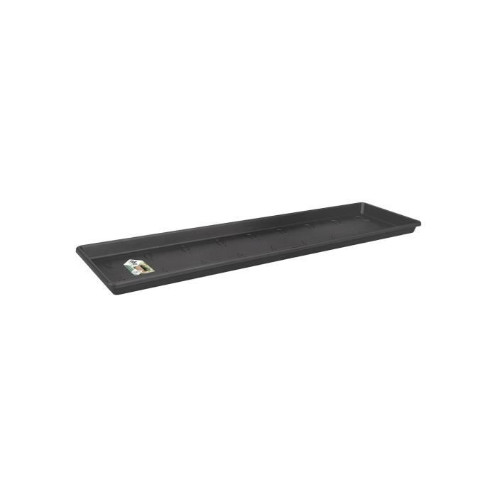 ELHO Soucoupe pour balconniere Green Basics 80 - Extérieur & Balcon - Ø 77,3 x H 2,4 cm - Vivre noir - Paloma Tech