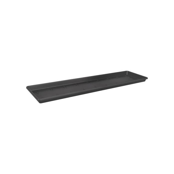 ELHO Soucoupe pour balconniere Green Basics 80 - Extérieur & Balcon - Ø 77,3 x H 2,4 cm - Vivre noir - Paloma Tech