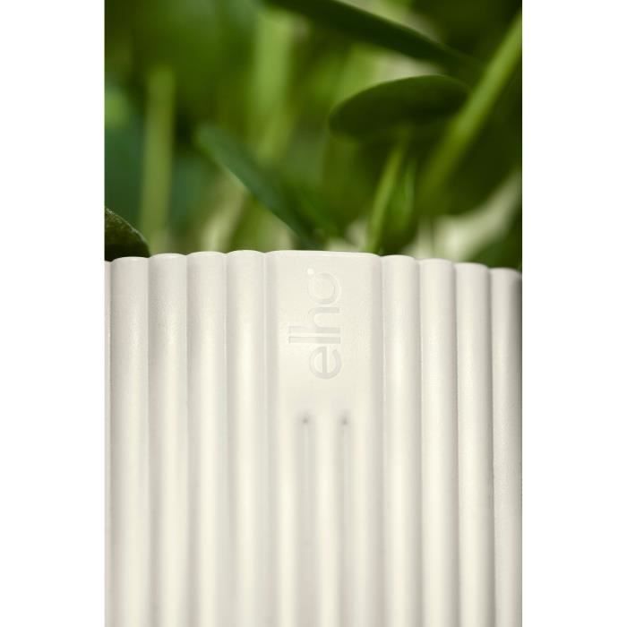 ELHO Vibes Fold Pot de fleurs rond 30 - Blanc - Ø 30 x H 27 cm - intérieur - 100% recyclé - Paloma Tech